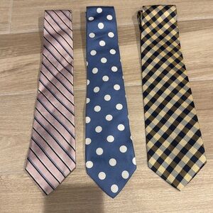 Lot of classic ties, Oleg Cassini tie, Bill Blass Gap premium polka dot stripes